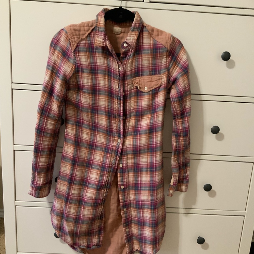 Super cute Wilfred flannel shirt dress. Size XS.